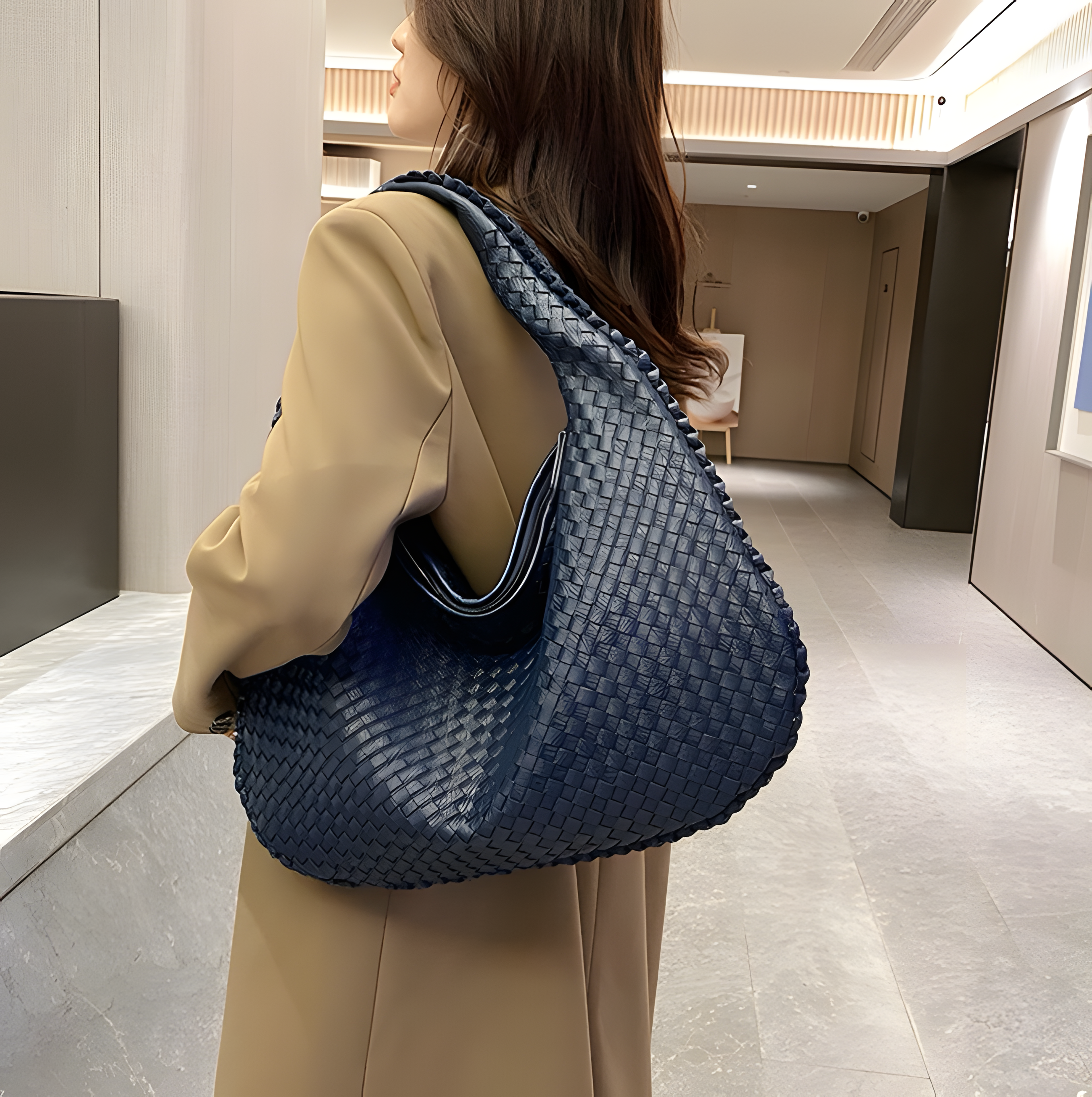 Xynae Luxe Woven Shoulder Bag