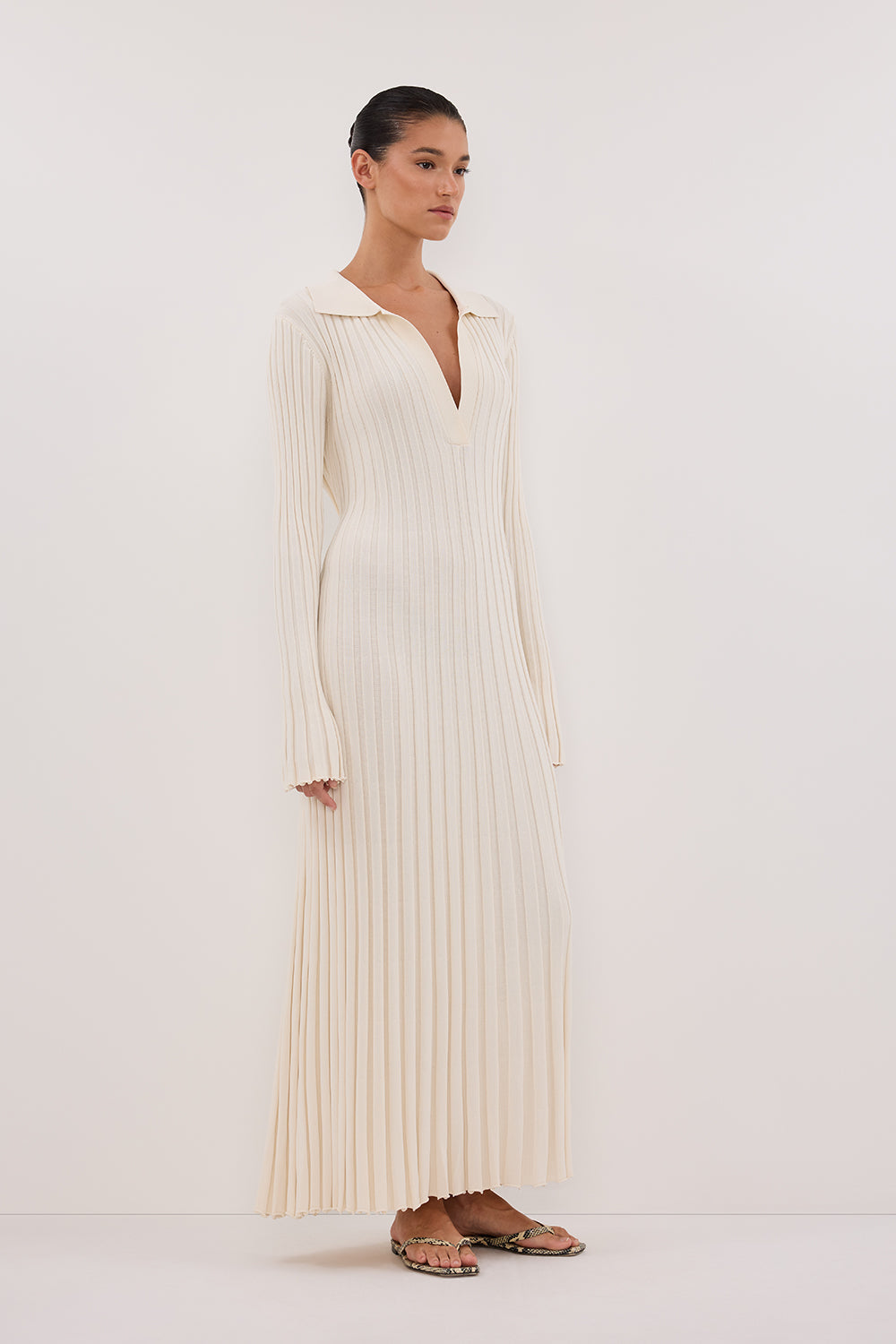 Xynae “Luna” Ribbed Maxi Dress