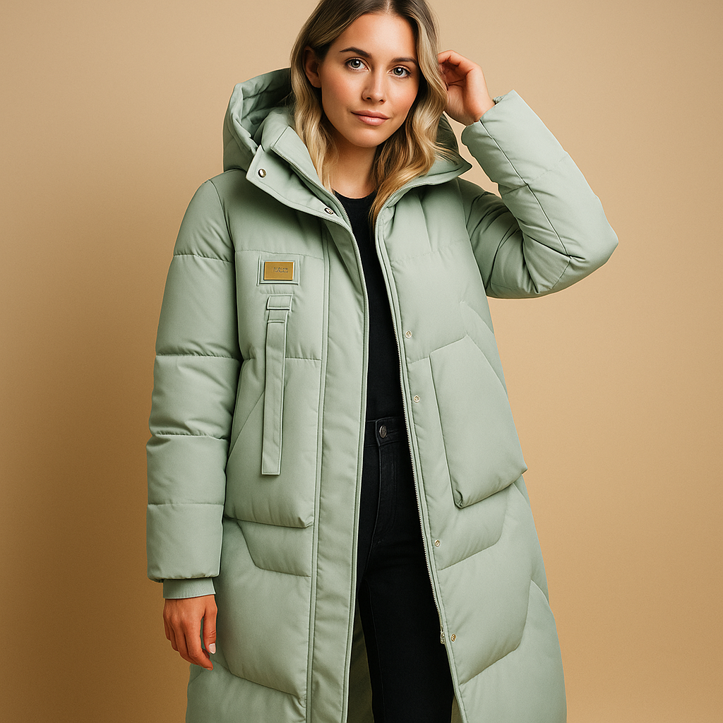Elegant Warm Winter Coat with Pockets for Women | Lianne