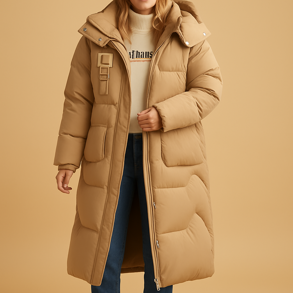 Elegant Warm Winter Coat with Pockets for Women | Lianne