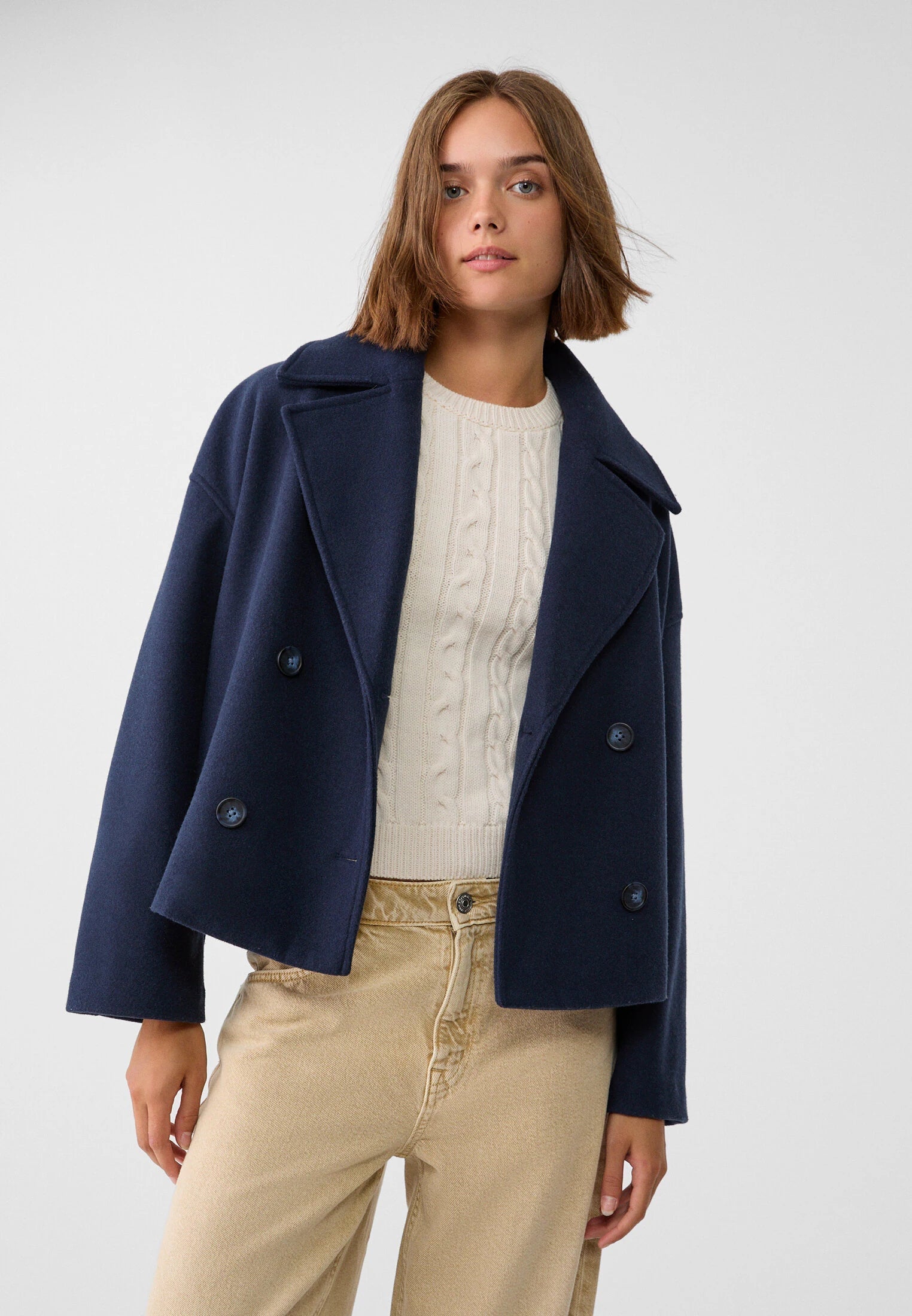 Xynae™ Short Double-Breasted Coat