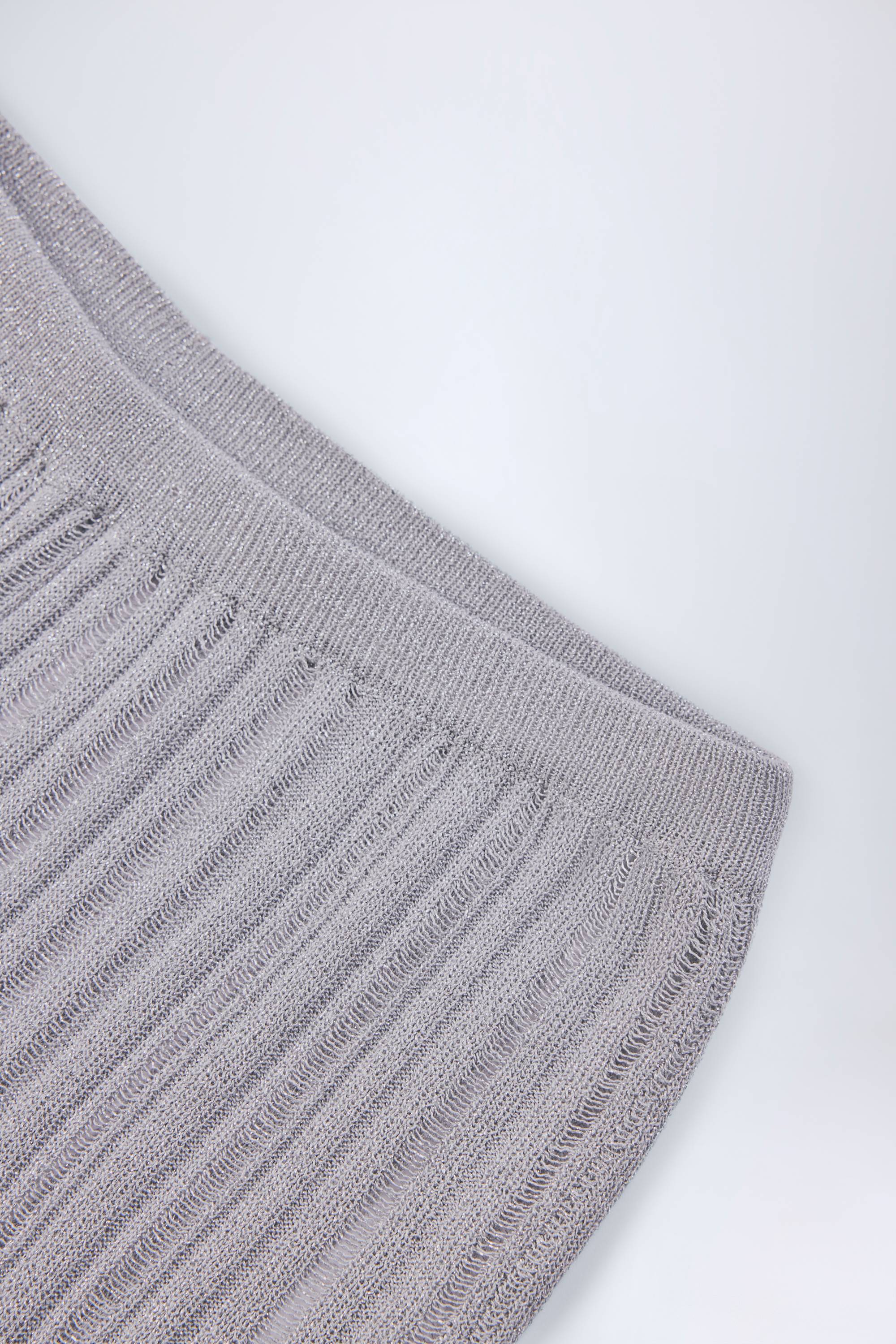 Xynae Mid-Rise Flared Trousers in Silver