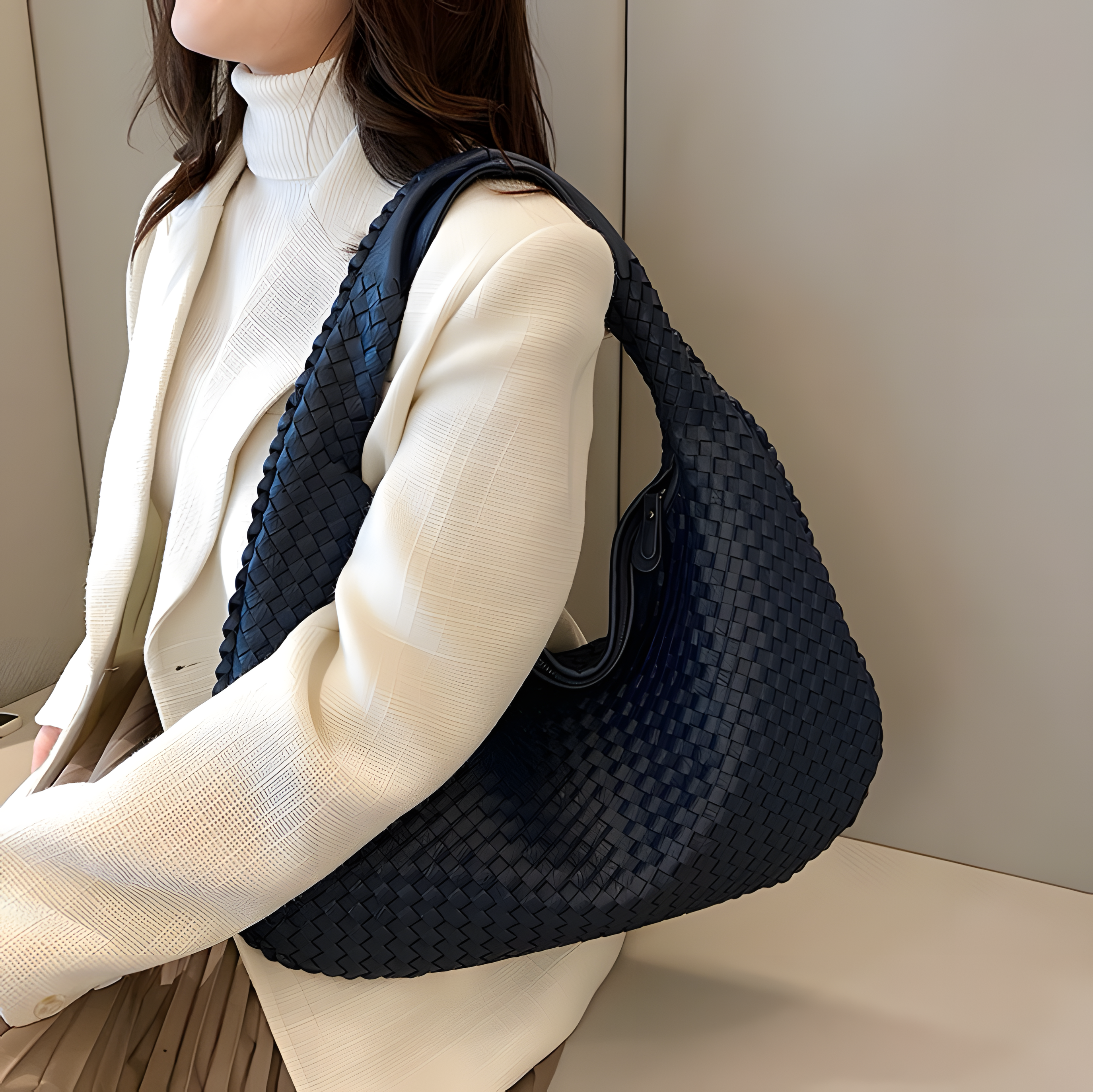 Xynae Luxe Woven Shoulder Bag