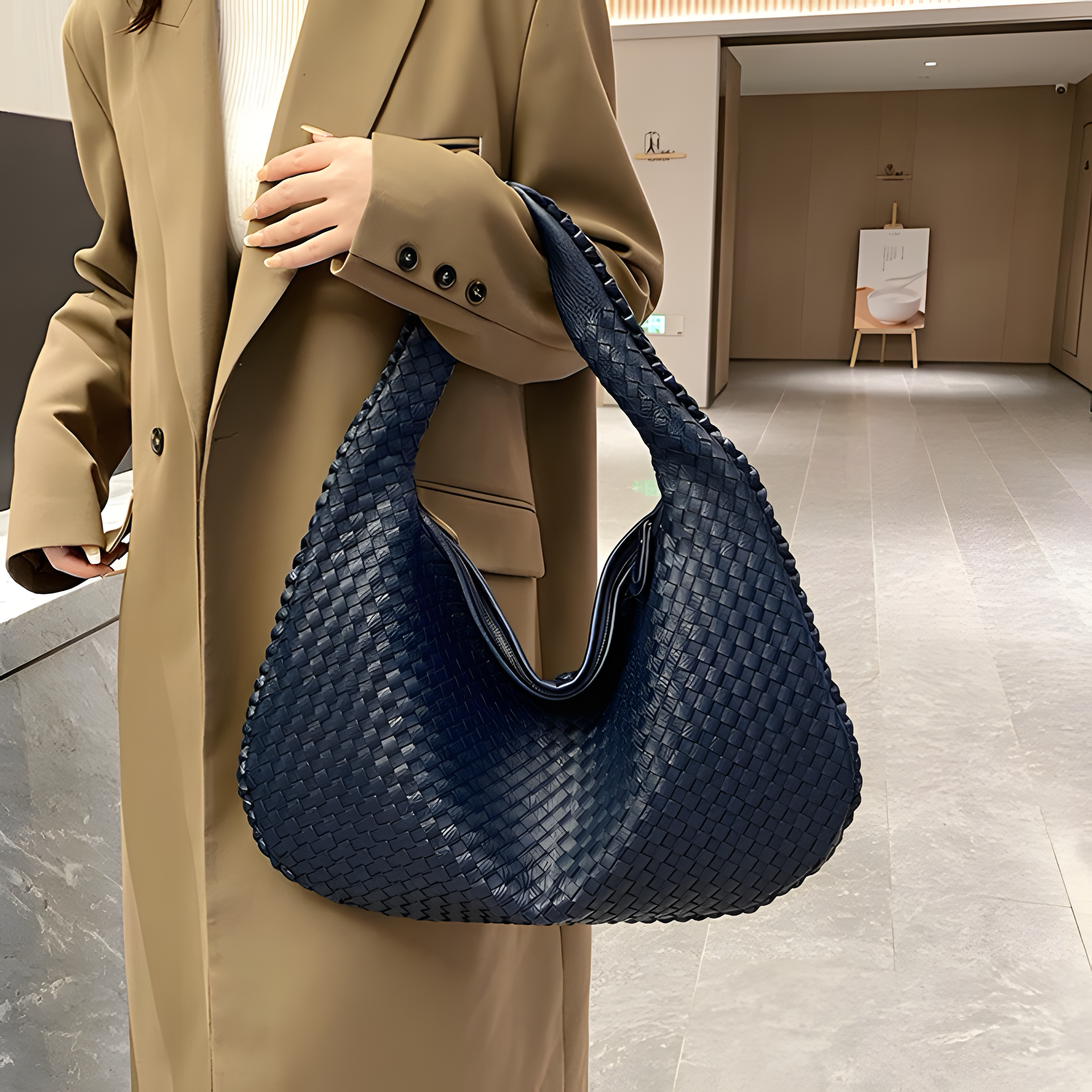 Xynae Luxe Woven Shoulder Bag