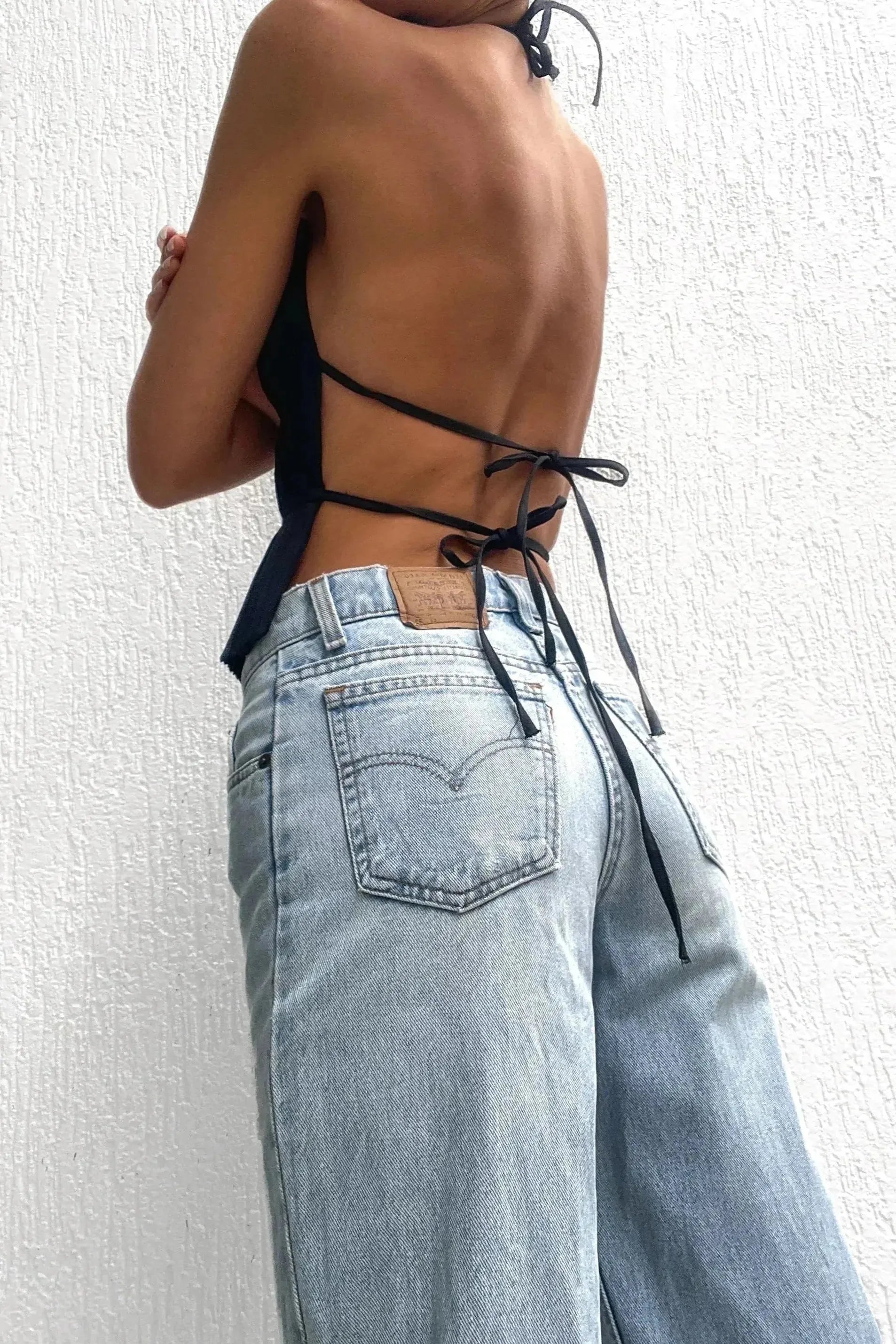 Xynae - Backless Pleated Top