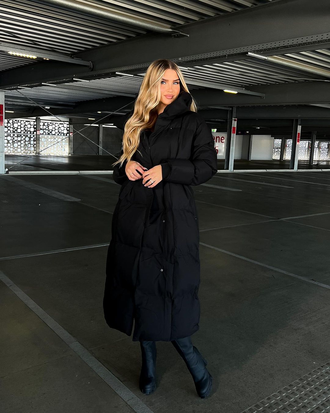 Esmee Women’s Long Puffer Coat with Hood