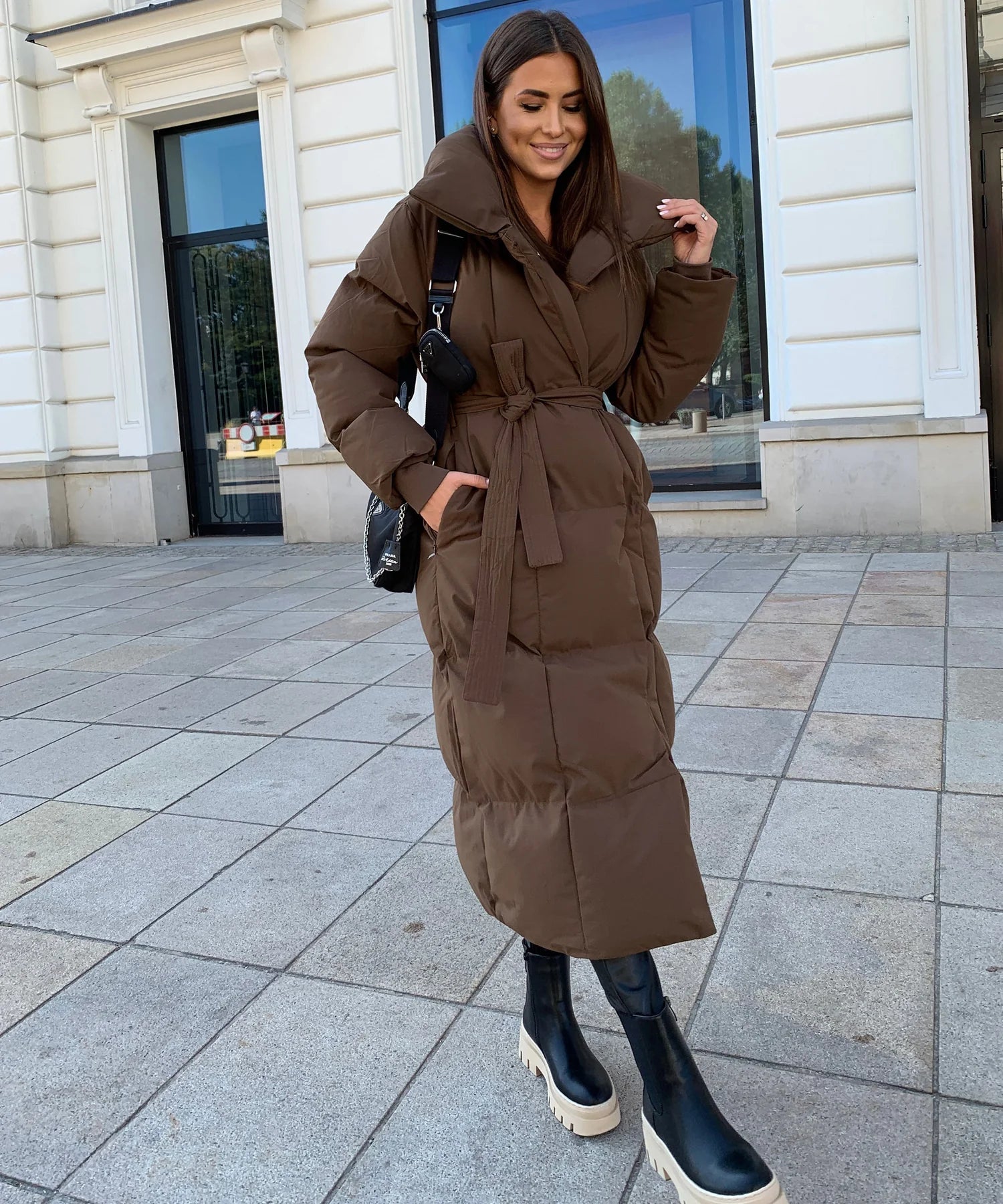 Esmee Women’s Long Puffer Coat with Hood