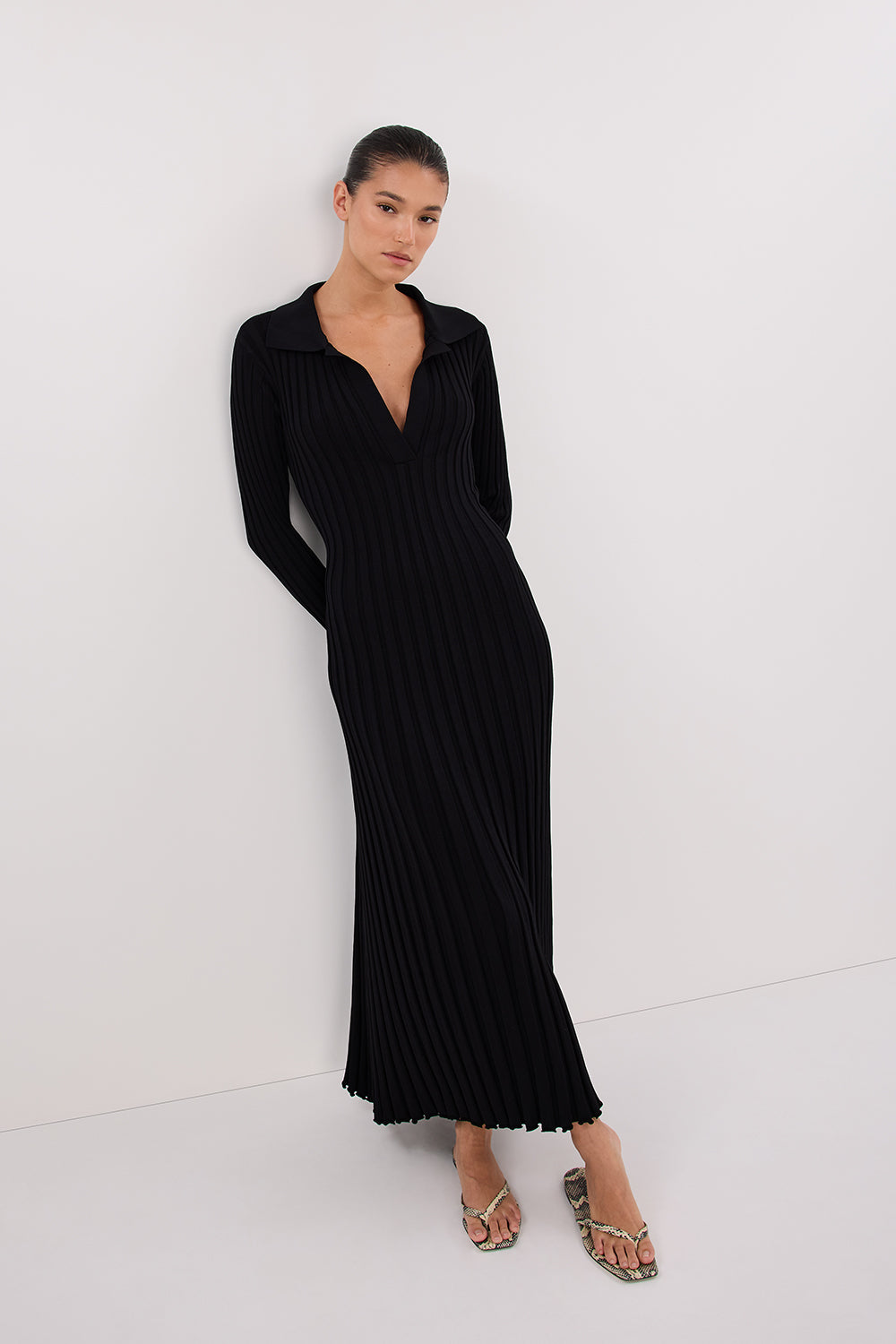 Xynae “Luna” Ribbed Maxi Dress