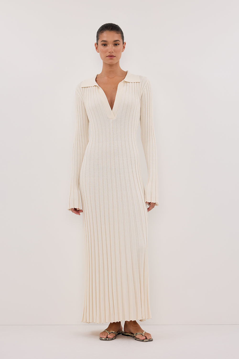 Xynae “Luna” Ribbed Maxi Dress