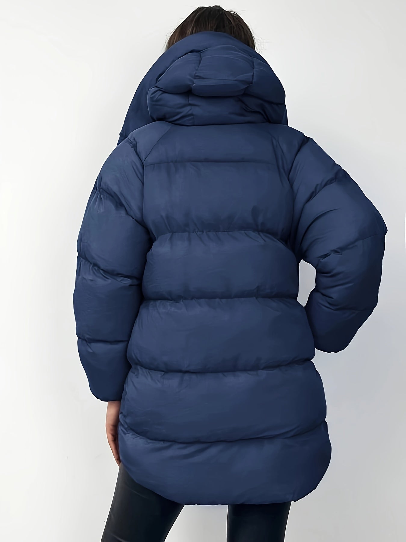 Short Women’s Puffer Jacket | With High Collar & Hood | Winter Coat