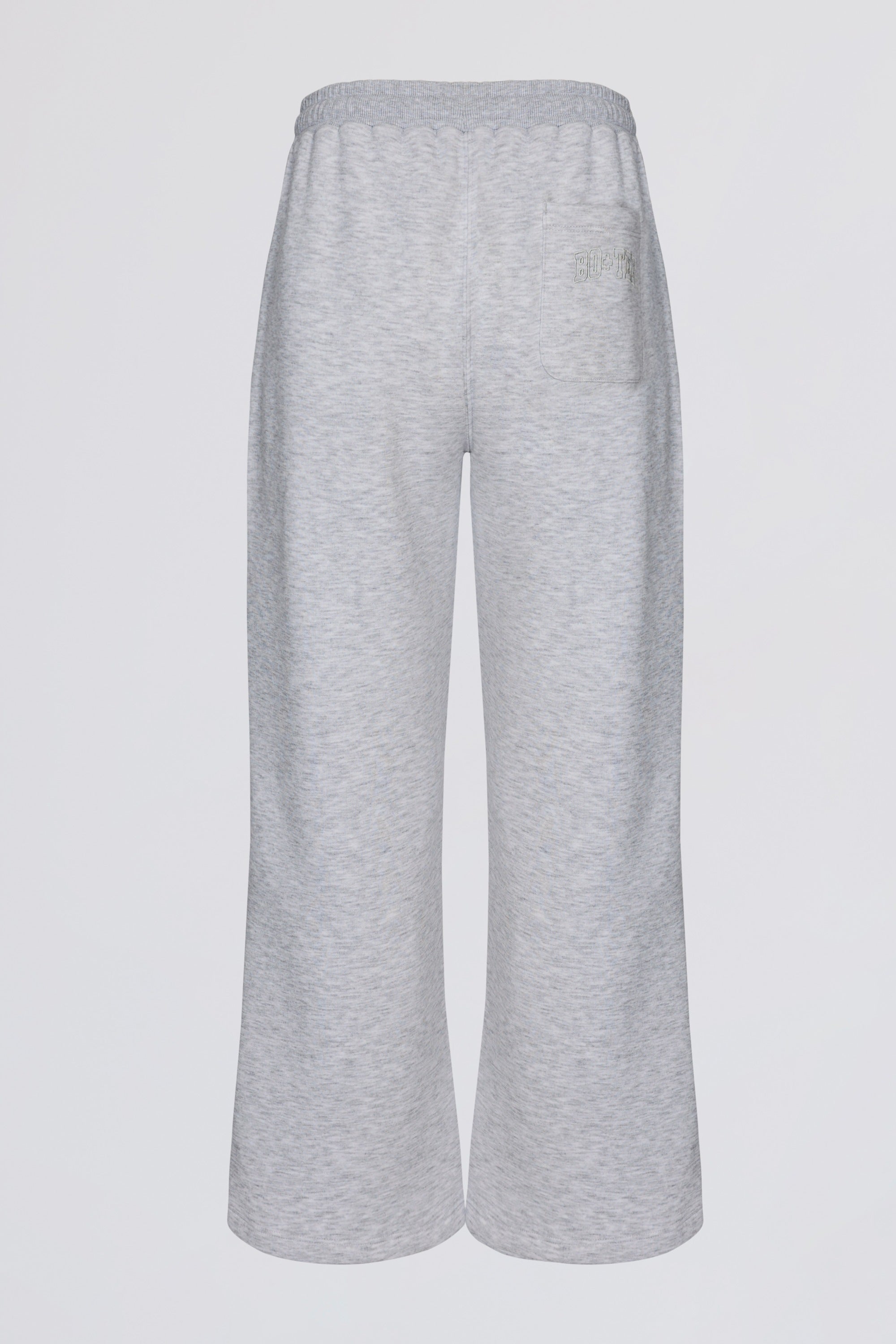 Xynae Wide-Leg Joggers in Grey Marl
